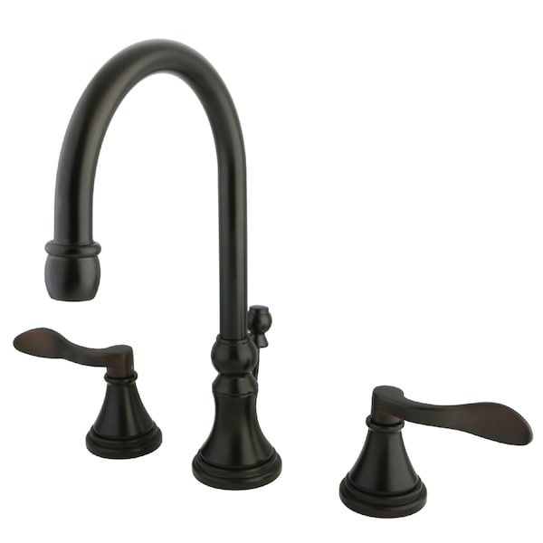 Widespread Bathroom Faucet Brass Pop-Up, Oil Rubbed Bronze
